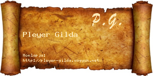Pleyer Gilda névjegykártya